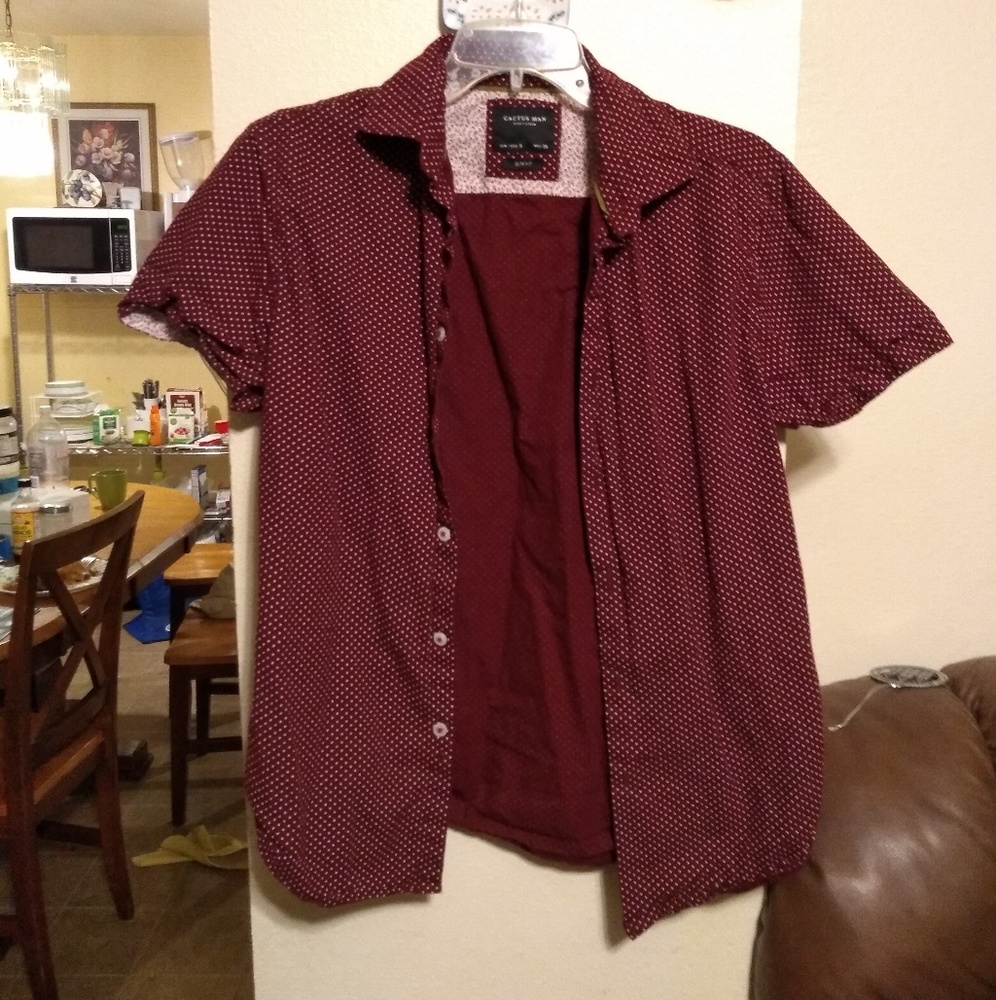 Red Button down